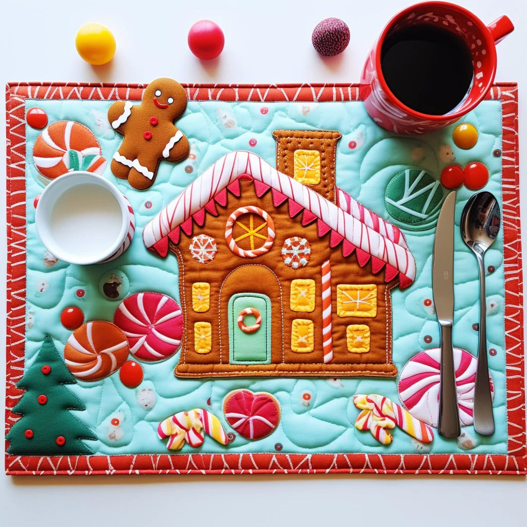 Gingerbread Man TAI260224144 Quilted Placemats