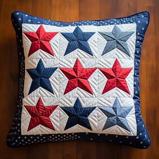 Patriotic Star TAI060324055 Quilted Pillow Case