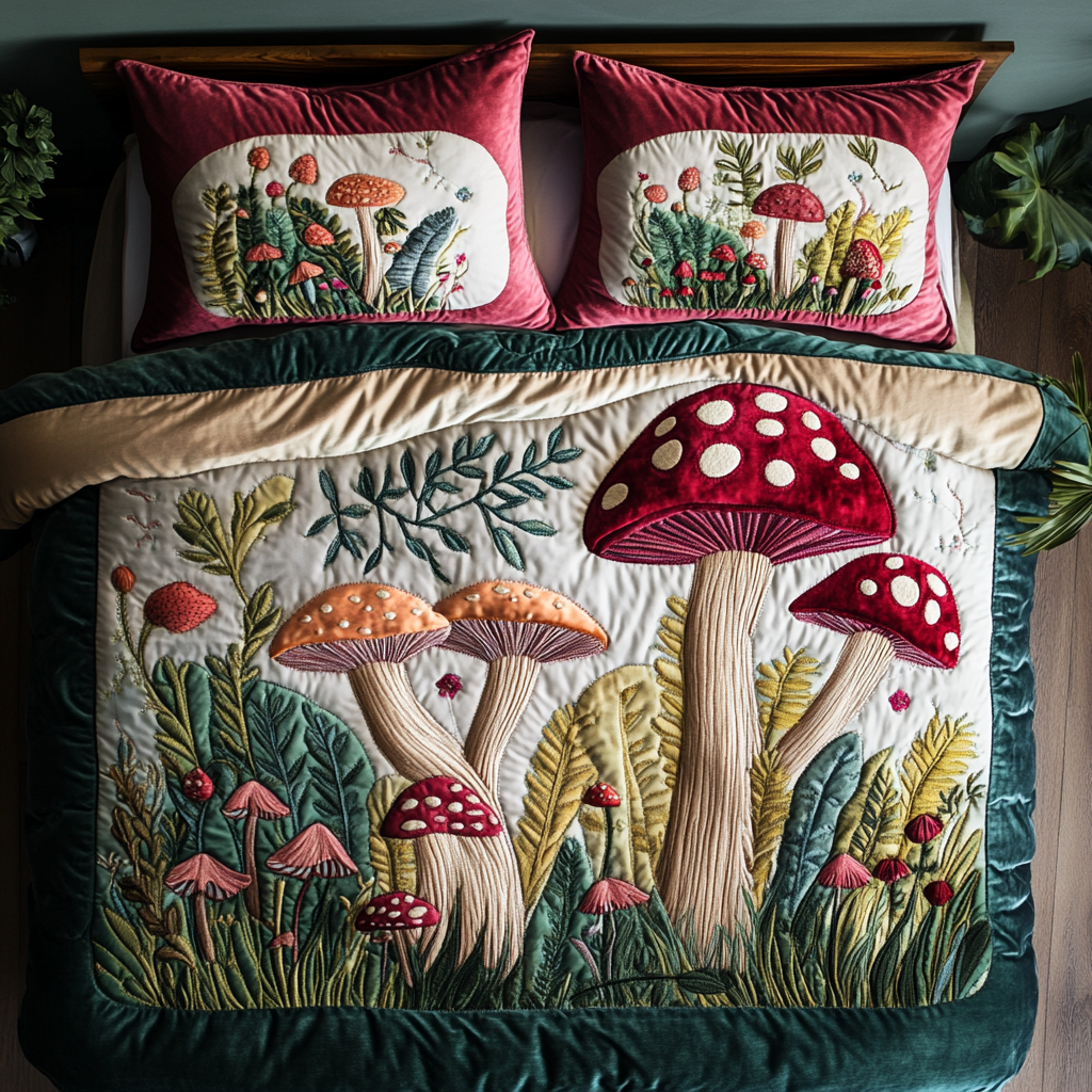 Mushroom DAI200125112 Quilt Bedding Set