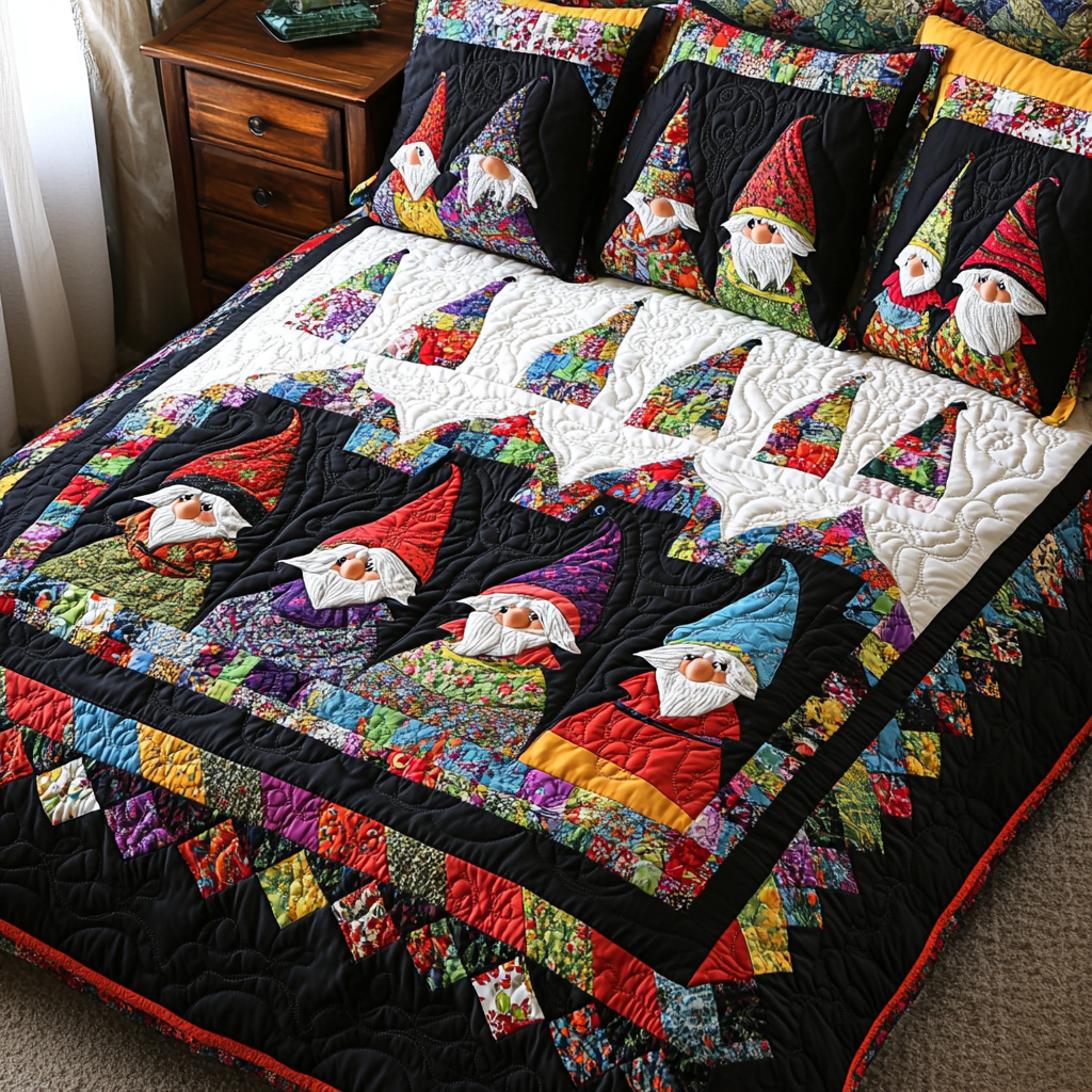 Christmas Gnome TAI181024213 Quilt Bedding Set