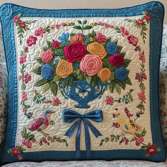 Bird And Flower DAI110225269 Quilted Pillow Case