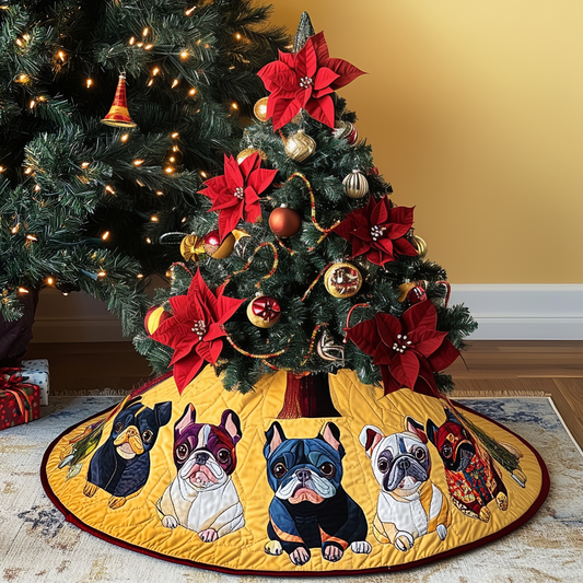 French Bulldog TAI041024182 Quilted Tree Skirt