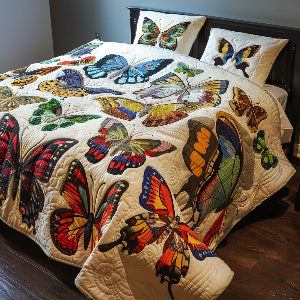 Butterfly TAI040624102 Quilt Bedding Set