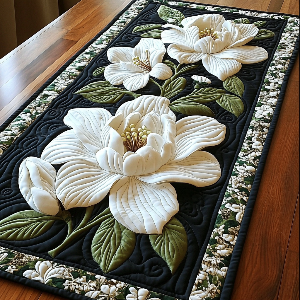 Magnolia DAI190225236 Quilted Table Runner