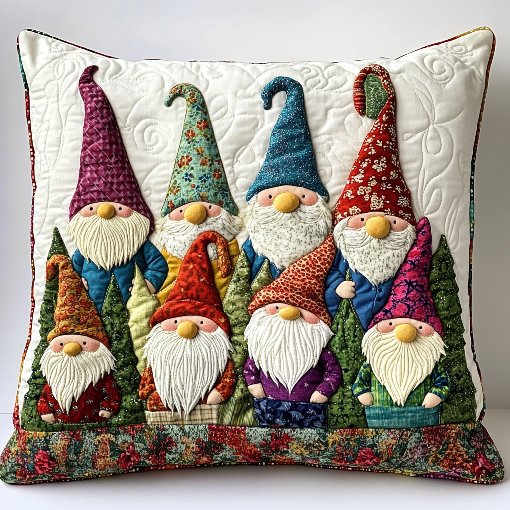 Christmas Gnome TAI181024494 Quilted Pillow Case