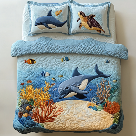 Sea Creatures DAI101224047 Quilt Bedding Set