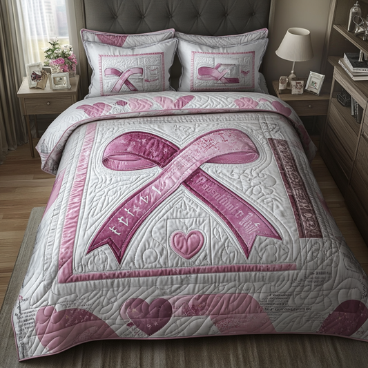 Breast Cancer Ribbon TAI101224314 Quilt Bedding Set