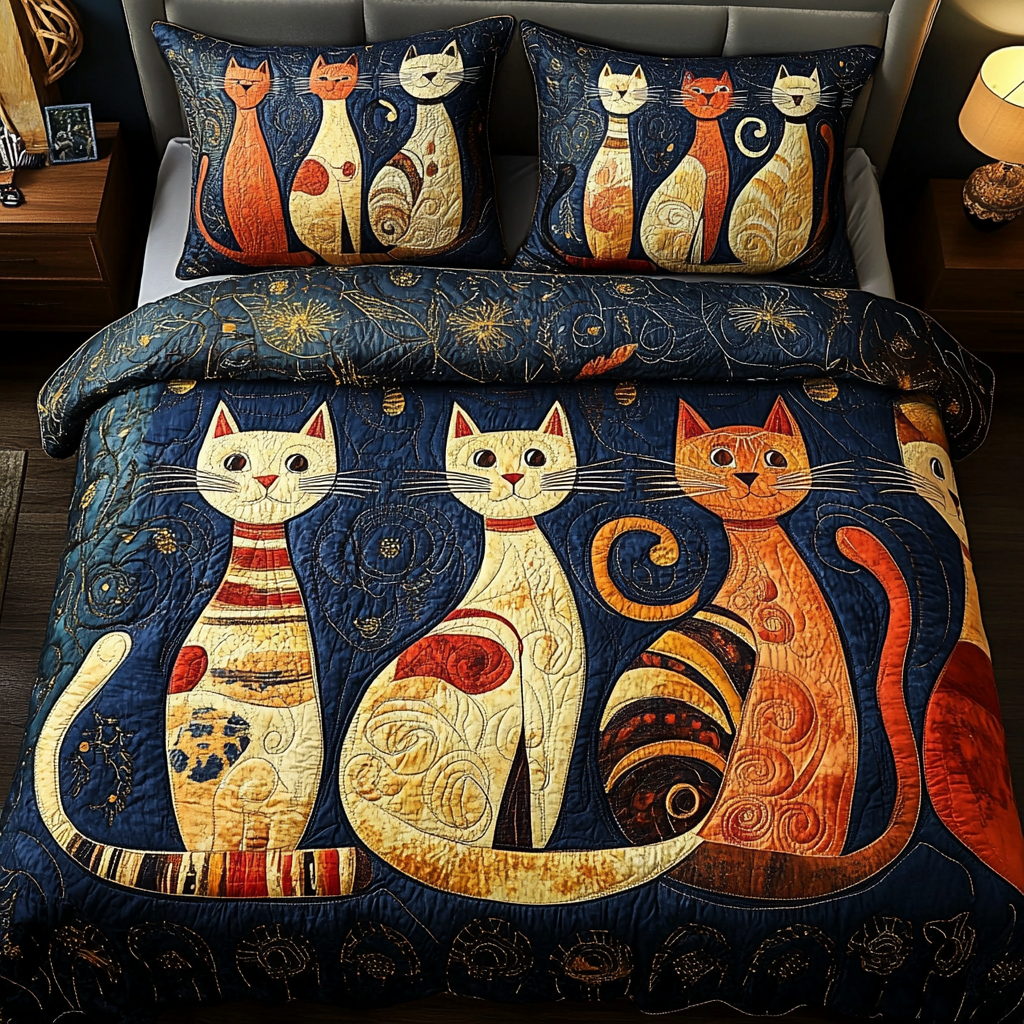 Cats TAI201124190 Quilt Bedding Set