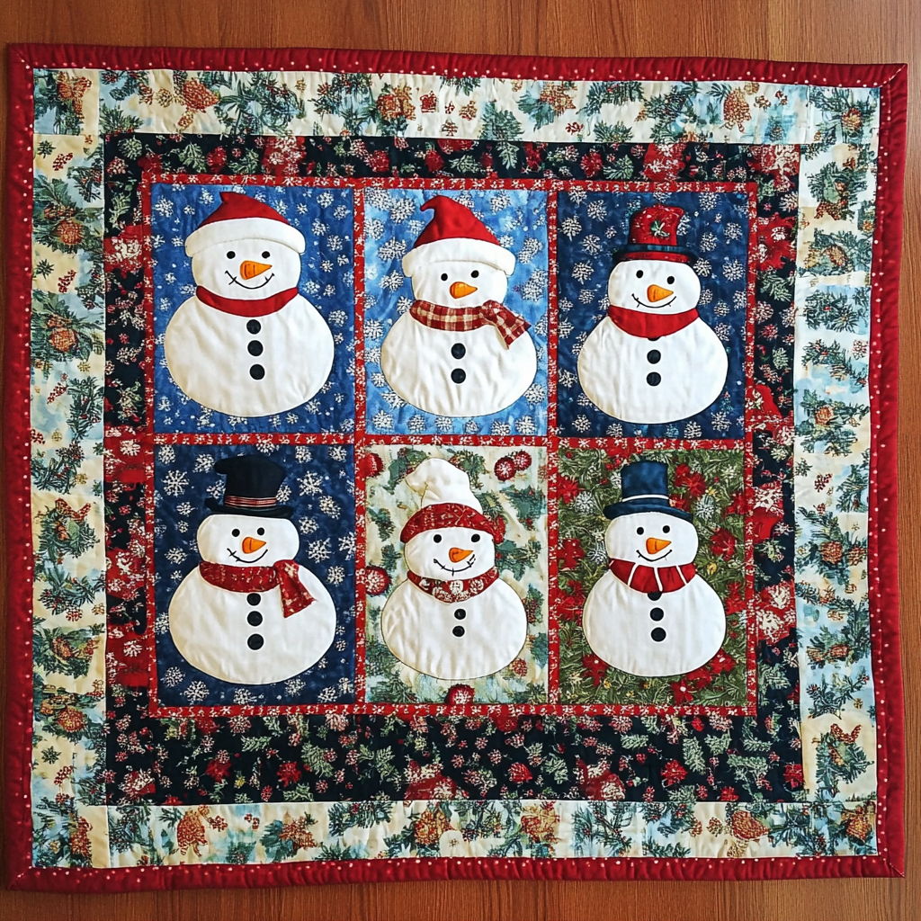 Christmas Snowman TAI040924433 Quilted Placemats