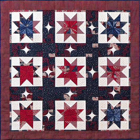 Patriotic Star DAI040225036 Quilt Blanket