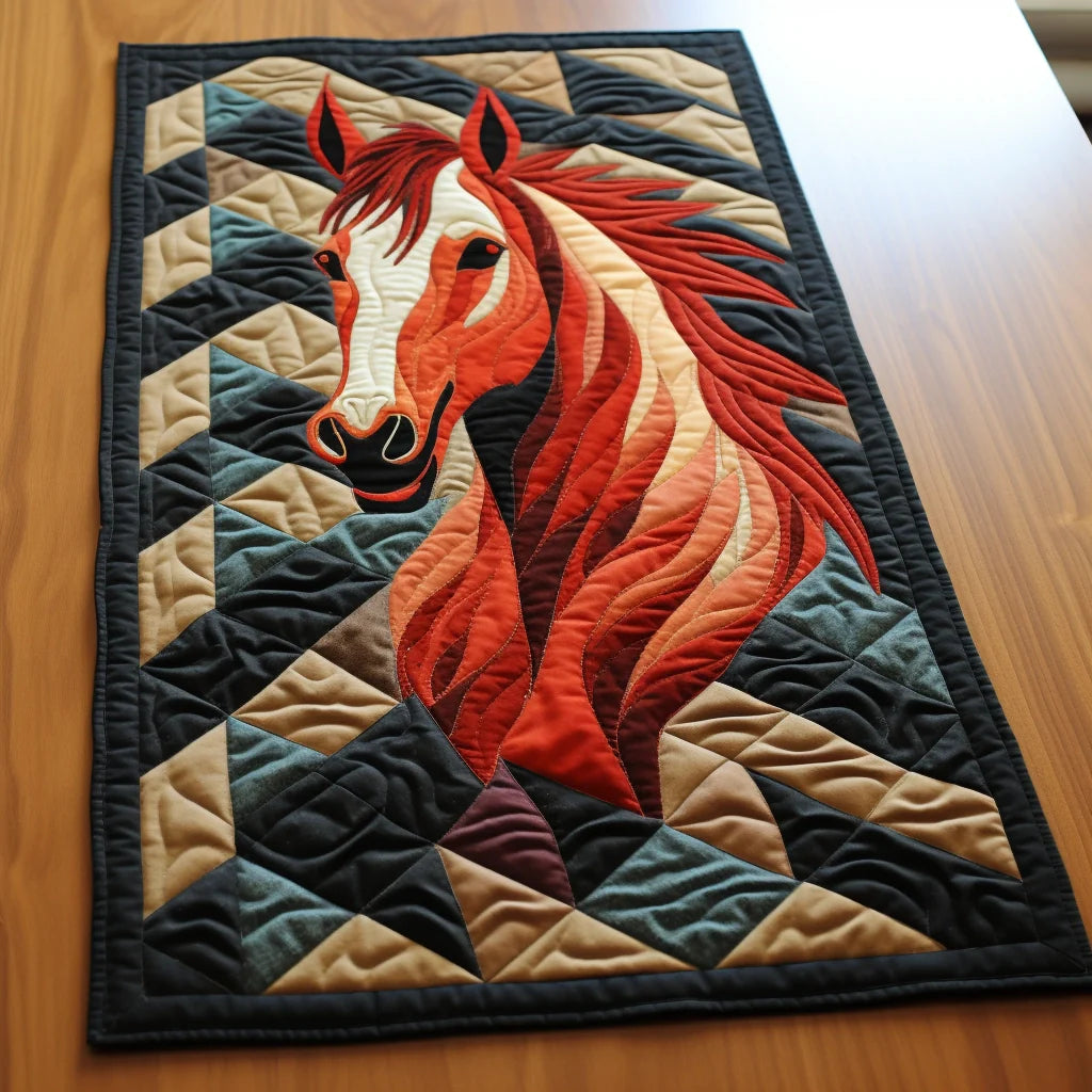 Horse TAI01122320 Quilted Table Runner