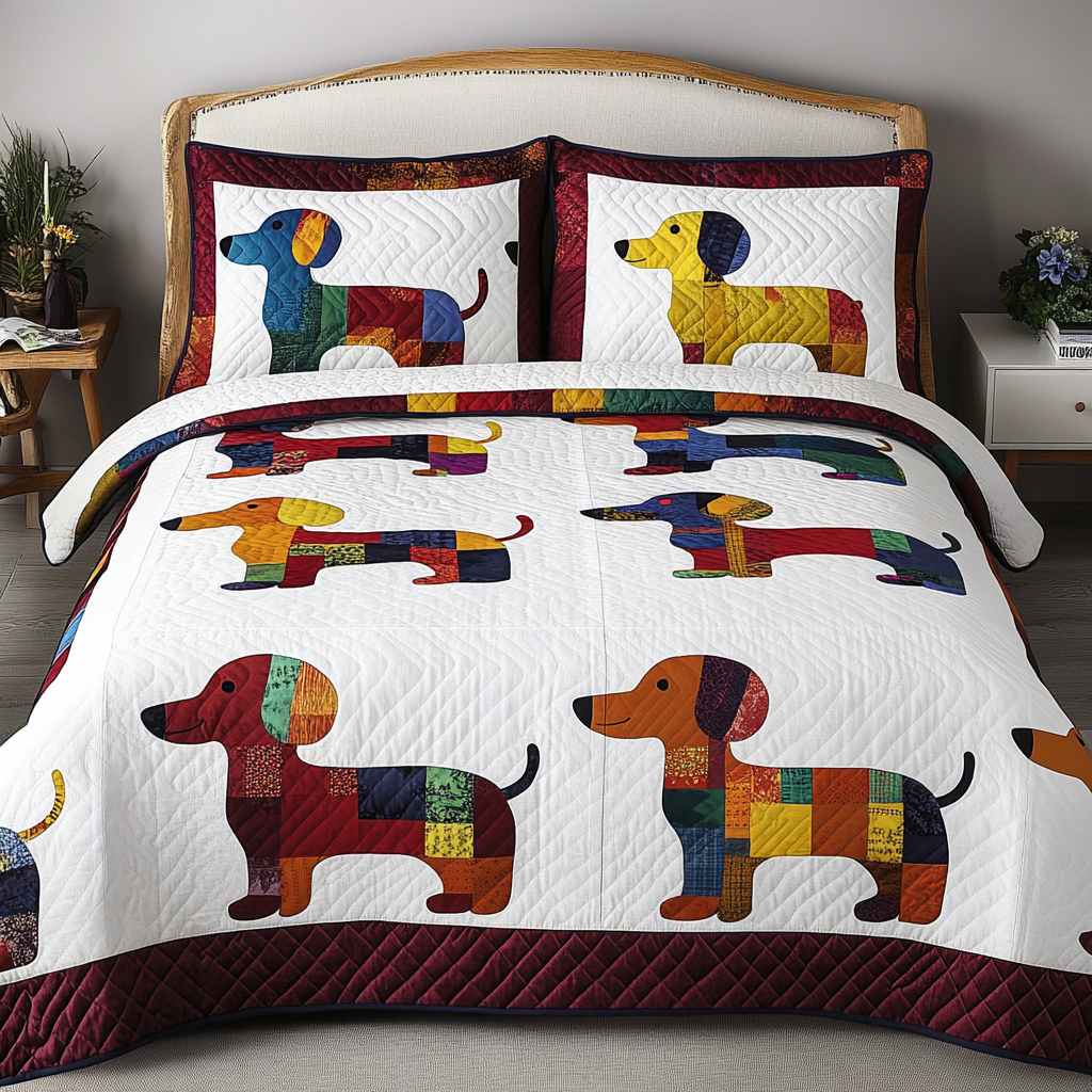 Dachshund DAI280824303 Quilt Bedding Set