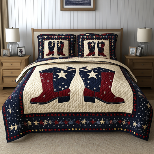 Patriotic Cowboy Boots DAI280824277 Quilt Bedding Set