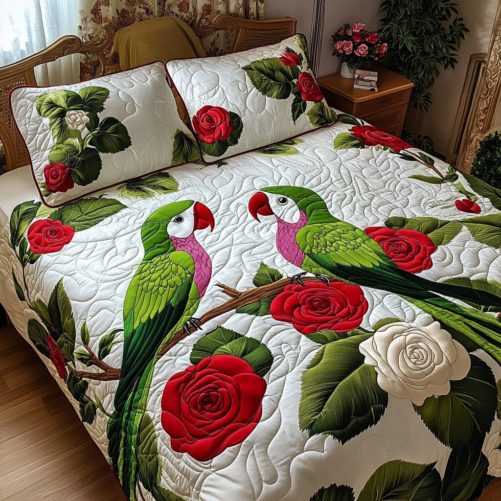 Parrot DAI150125276 Quilt Bedding Set