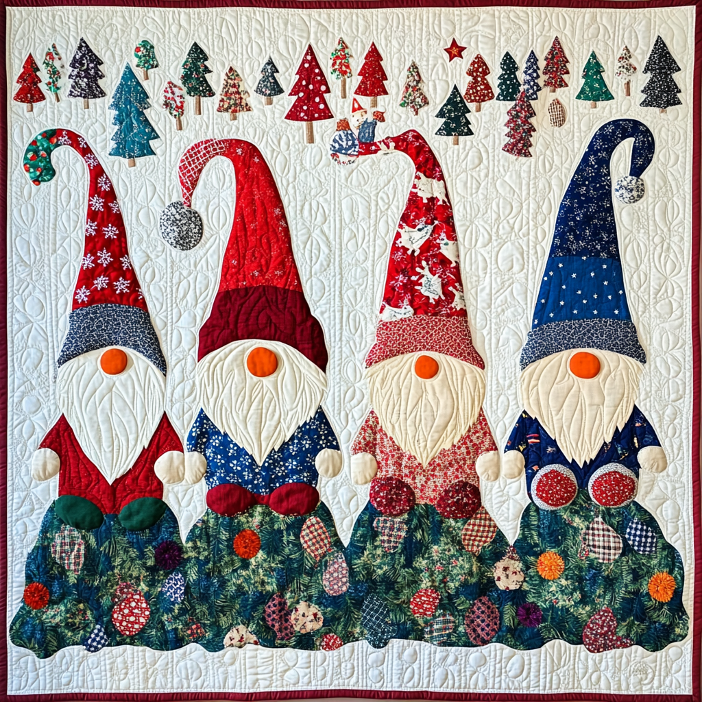 Christmas Gnome TAI260924050 Quilt Blanket