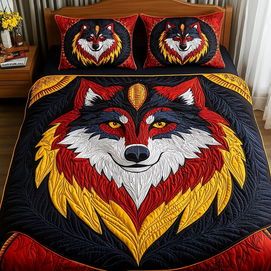 Native American Wolf DAI171224195 Quilt Bedding Set