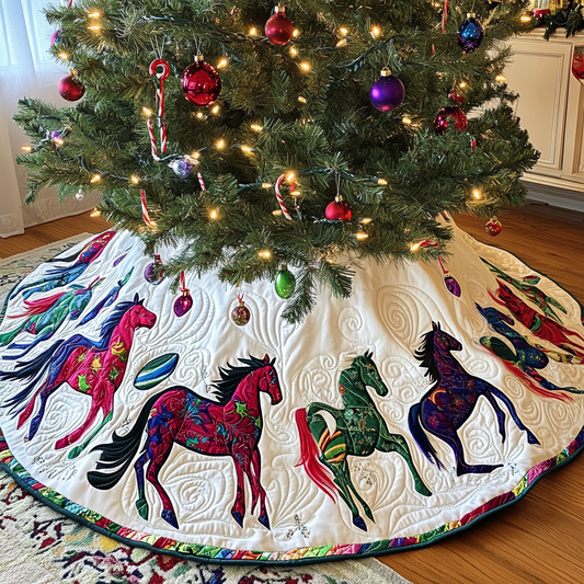 Horse TAI091024299 Quilted Tree Skirt