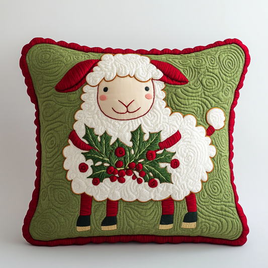 Christmas Sheep DAI230924220 Quilted Pillow Case