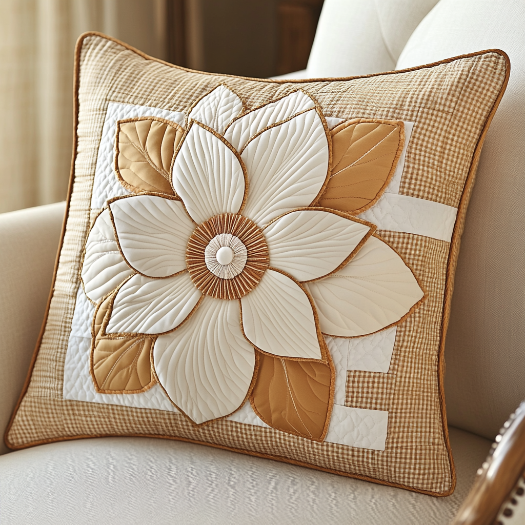 Flower TAI181024532 Quilted Pillow Case