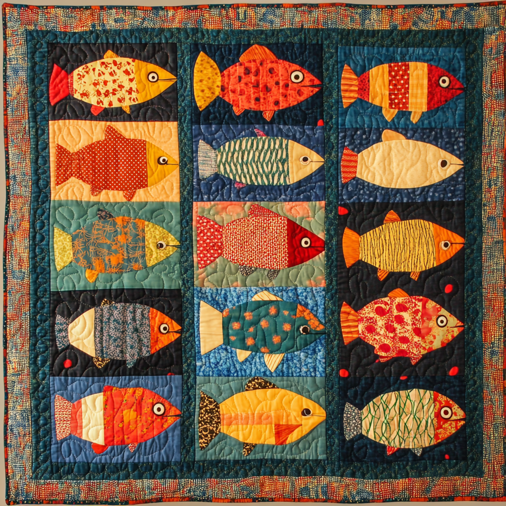 Fish DAI130824061 Quilt Blanket