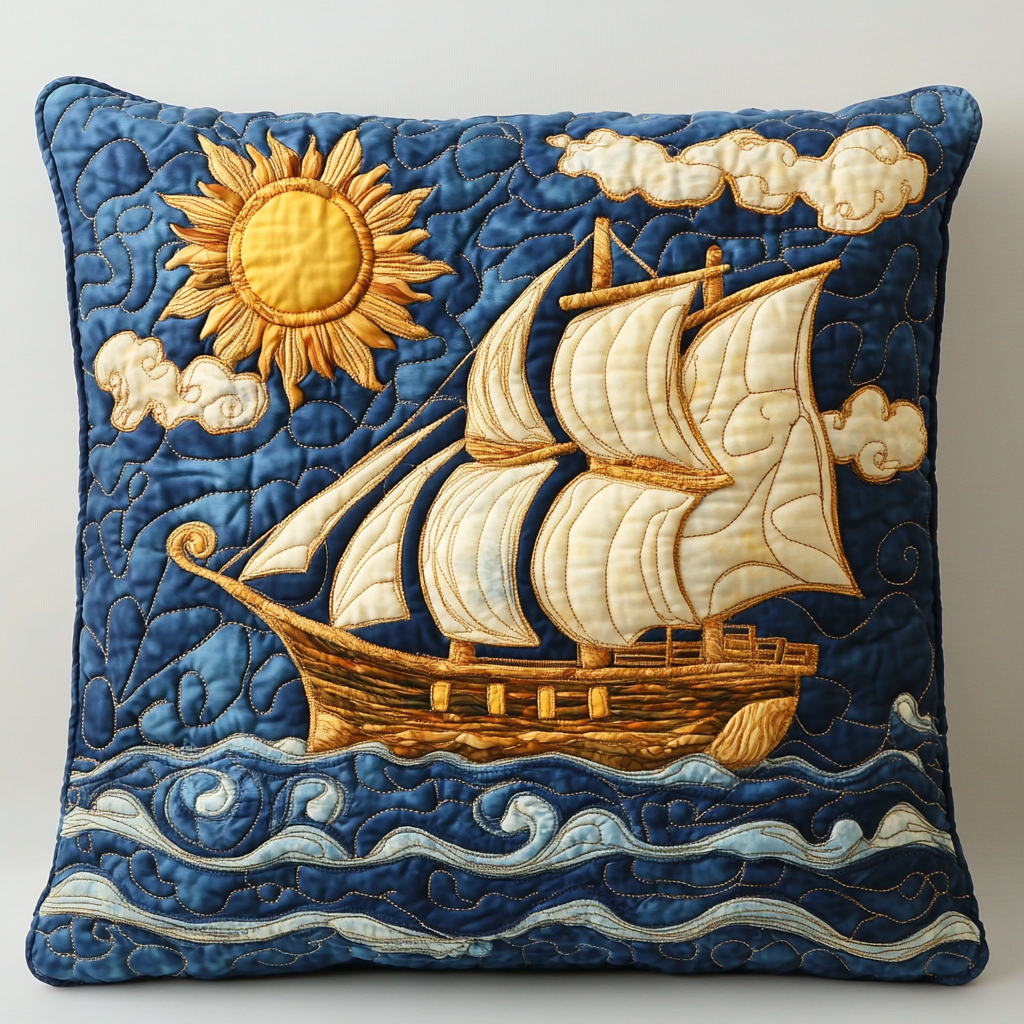 Nautical Ship DAI200125291 Quilted Pillow Case