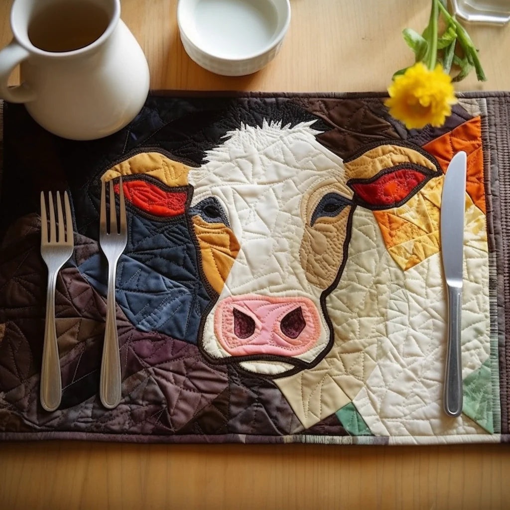 Cow TAI260224079 Quilted Placemats