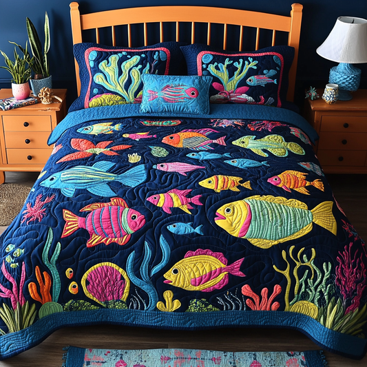 Fish DAI110225158 Quilt Bedding Set