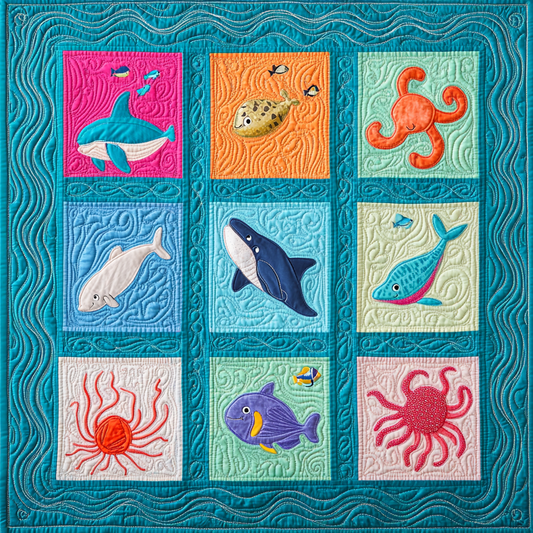 Sea Creatures DAI110225048 Quilt Blanket