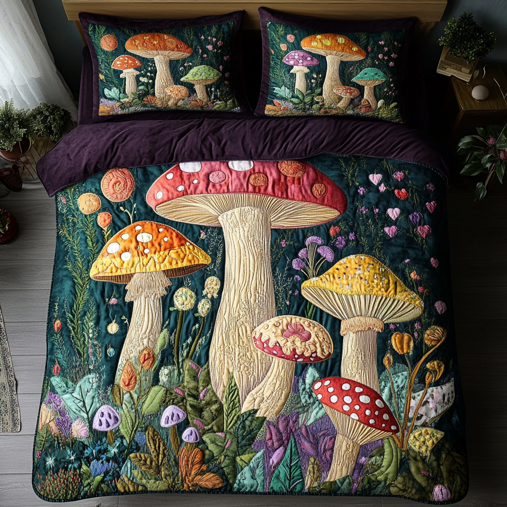 Mushroom DAI200125113 Quilt Bedding Set