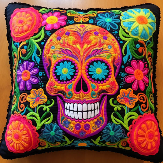 Sugar Skull TAI060324027 Quilted Pillow Case