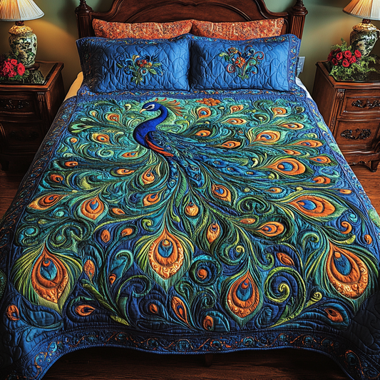 Peacock DAI040225277 Quilt Bedding Set