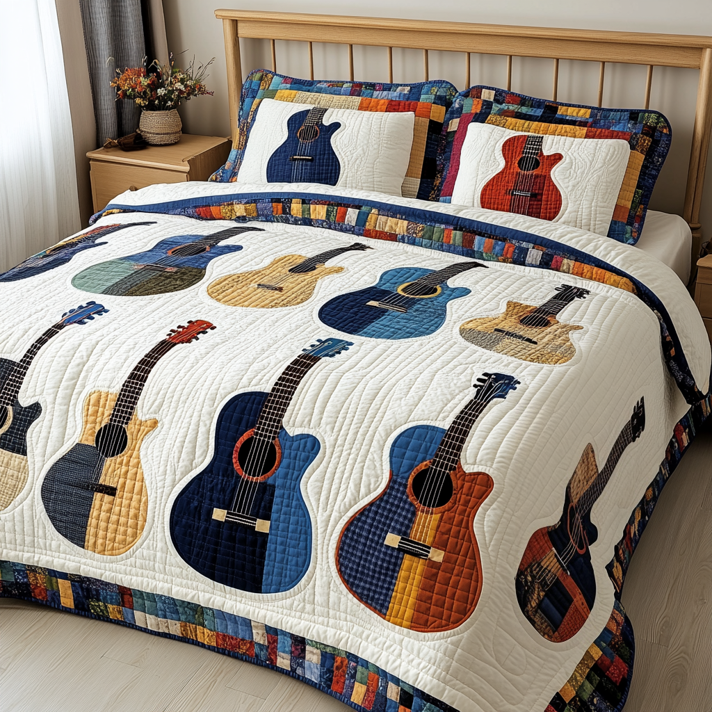 Guitar DAI280824122 Quilt Bedding Set