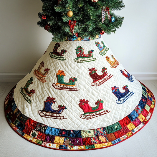 Christmas Sleigh DAI090924063 Quilted Tree Skirt