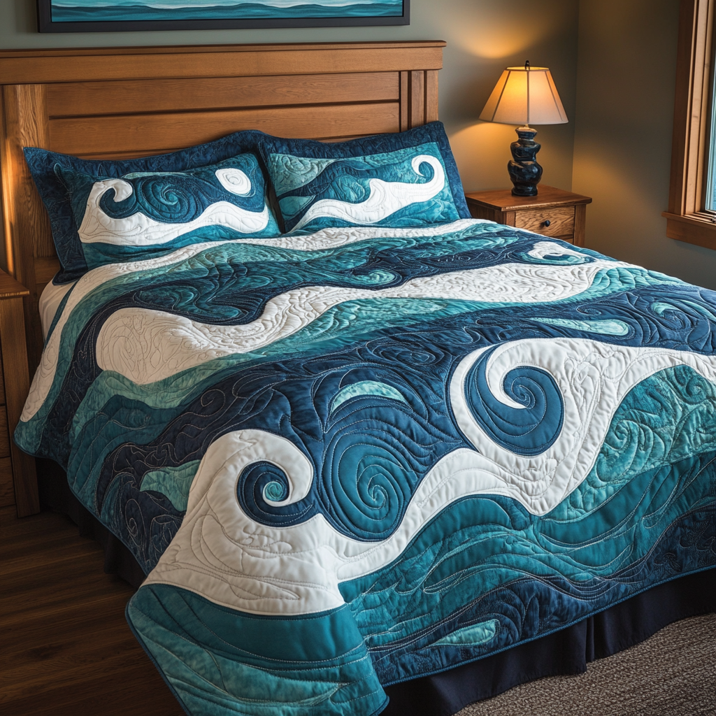 Sea Wave TAI201124357 Quilt Bedding Set