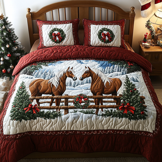 Christmas Horse TAI201124269 Quilt Bedding Set