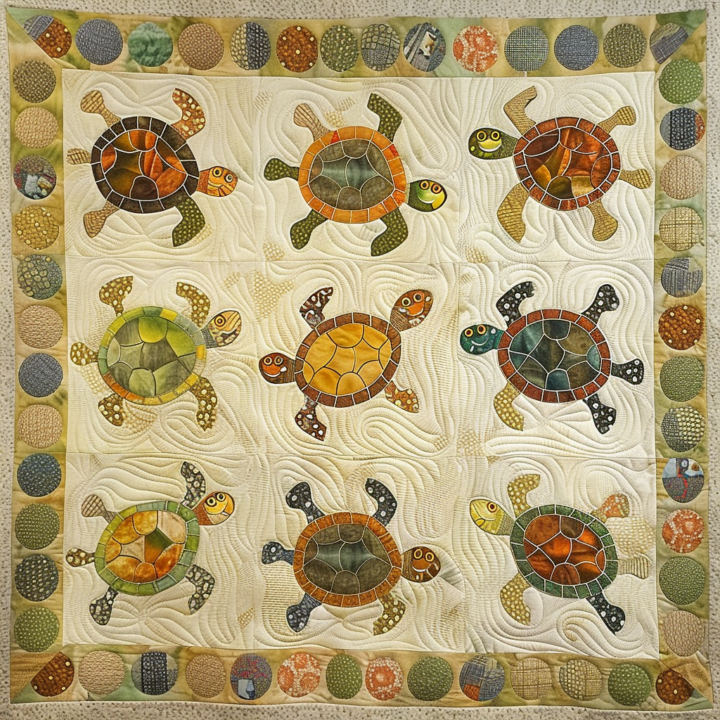 Turtle TAI100724003 Quilt Blanket