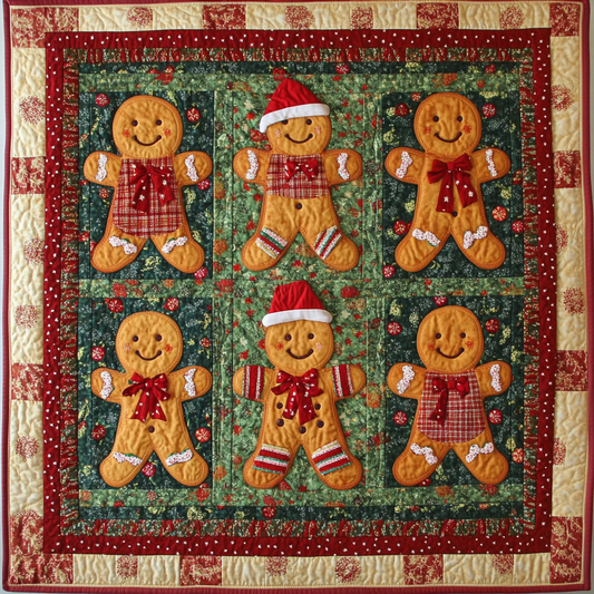 Gingerbread Men DAI190824150 Quilt Blanket