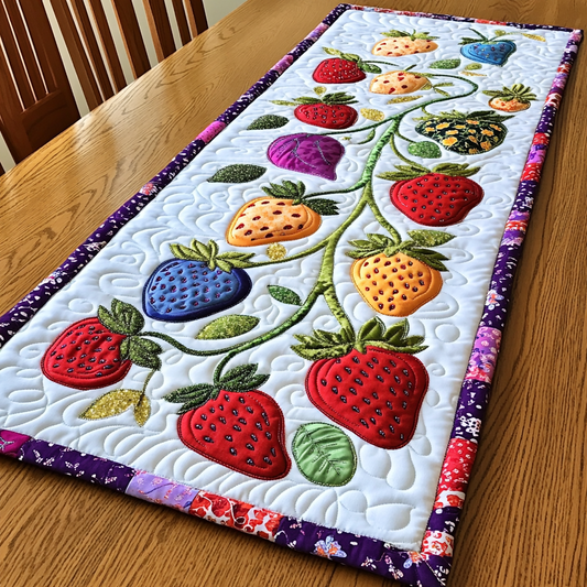 Strawberry DAI040225509 Quilted Table Runner