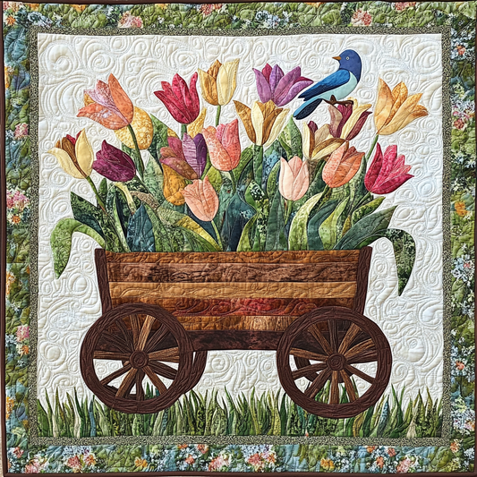 Tulip Wagon DAI110225009 Quilt Blanket