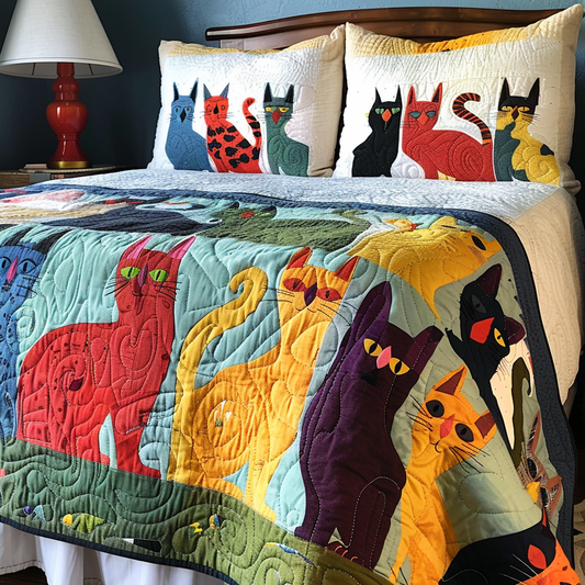 Cats TAI041024546 Quilt Bedding Set