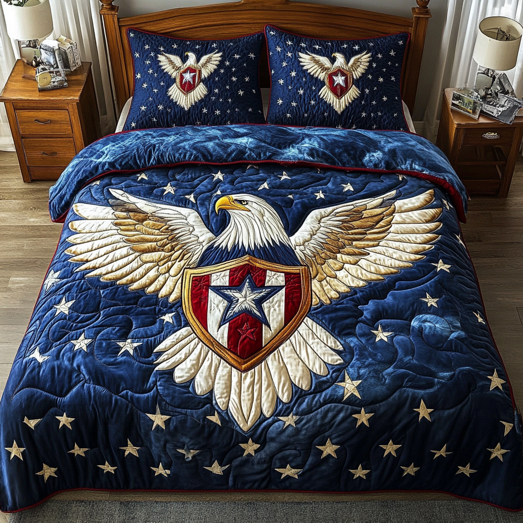 Patriotic Eagle DAI200125091 Quilt Bedding Set