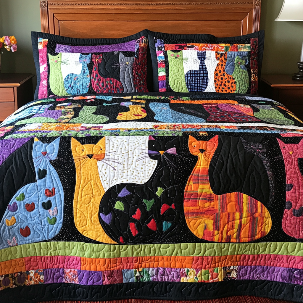 Cats TAI181024222 Quilt Bedding Set