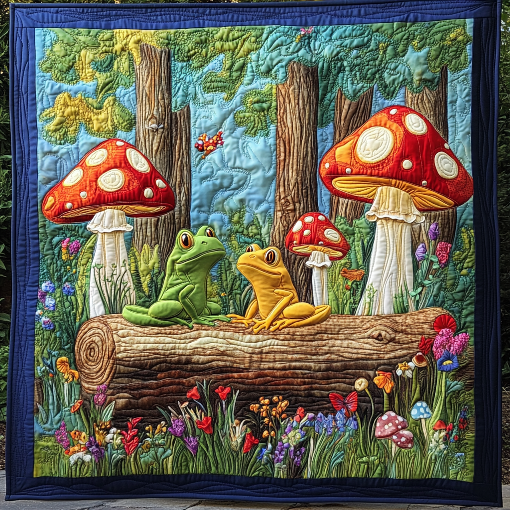 Frog Garden DAI200125219 Quilt Blanket