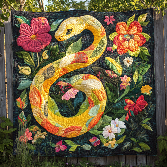 Floral Snake DAI200125249 Quilt Blanket