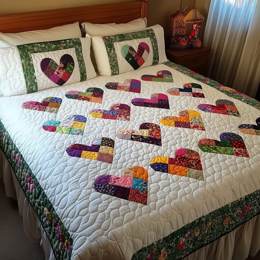 Heart DAI280824096 Quilt Bedding Set