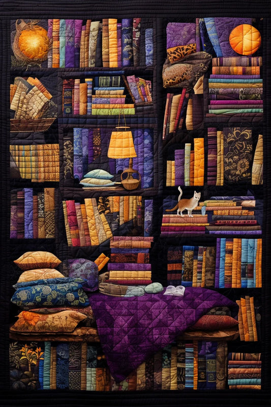 Bookcase TAI260224005 Quilt Blanket