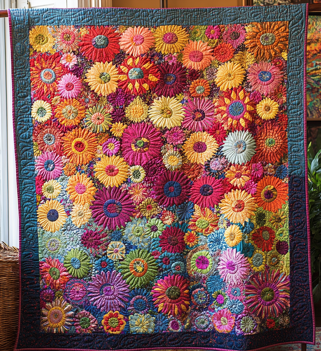 Daisy Flower DAI150125041 Quilt Blanket