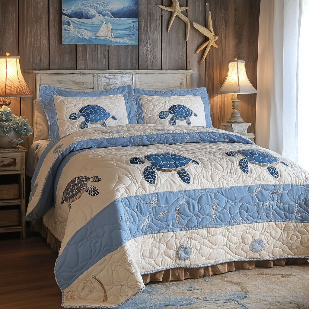 Sea Turtle TAI201124017 Quilt Bedding Set