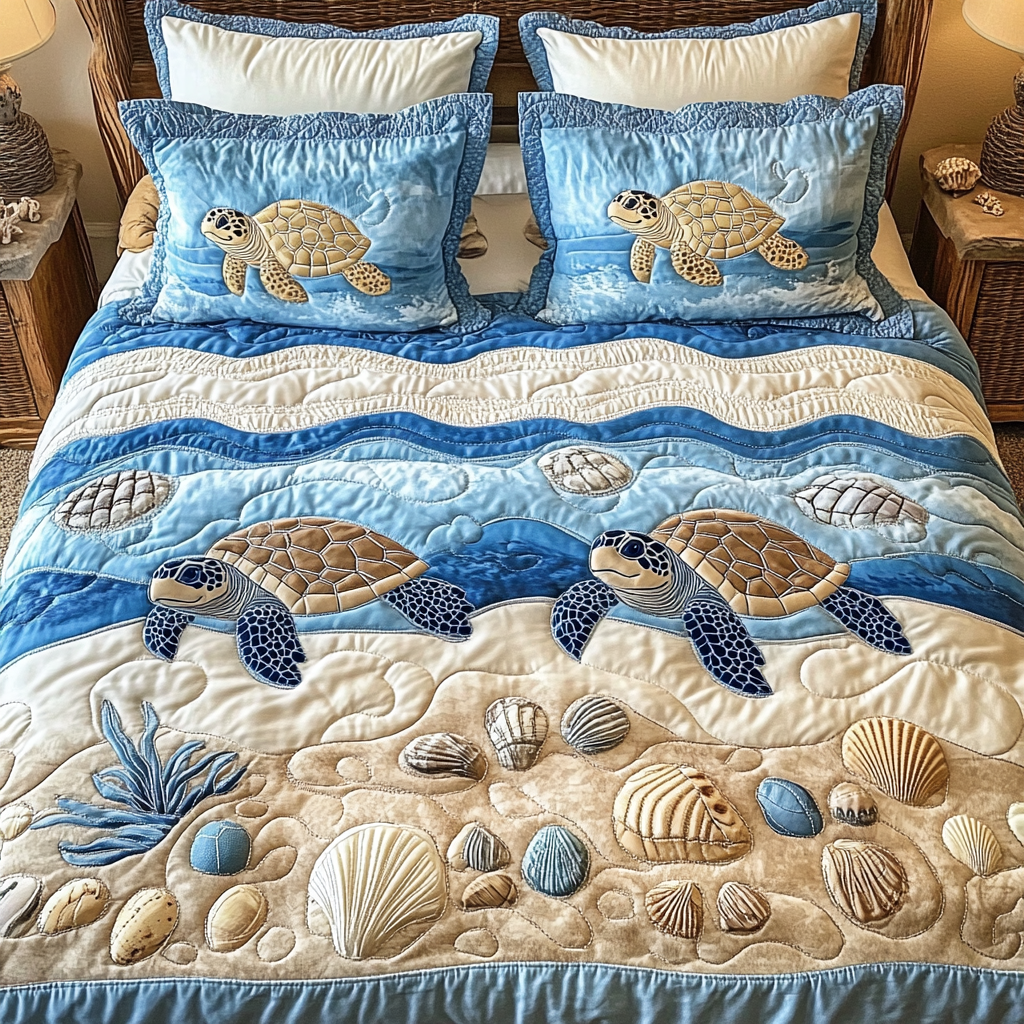 Sea Turtle TAI201124023 Quilt Bedding Set