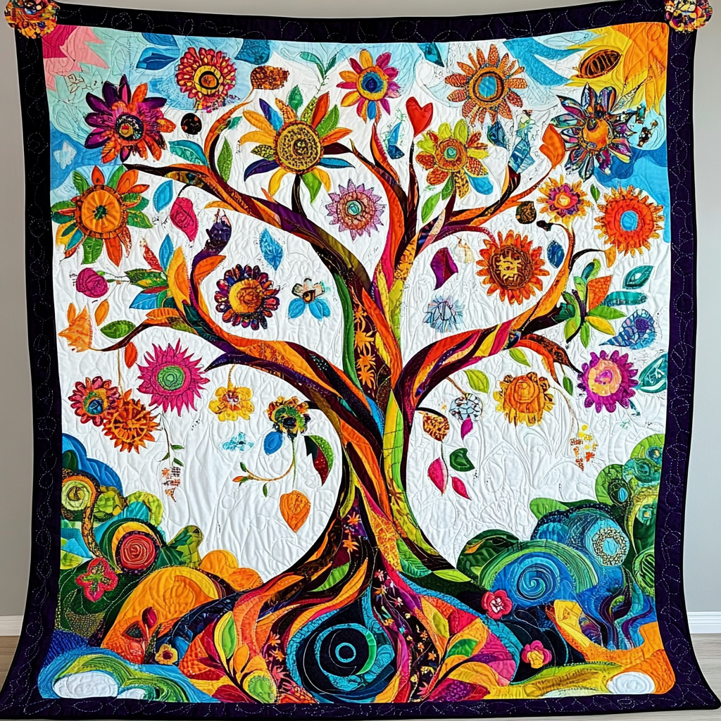 Hippie Tree Of Life DAI110225064 Quilt Blanket